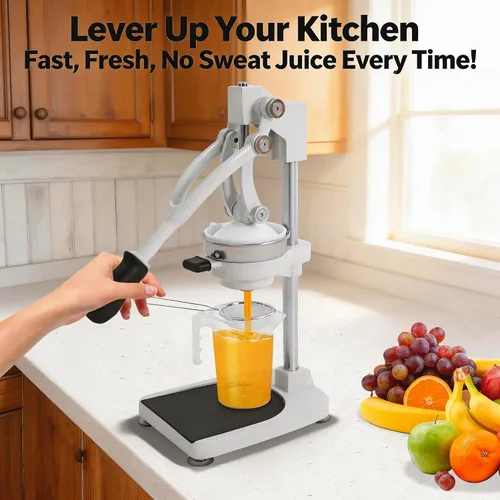 Vista 2 de Manual Juicer & Heavy Duty Hand Press Juicer, Cast Iron Citrus Juicer Squeezer with Stable Base, Commercial Grade Manual Press for Orange Lemon Lime