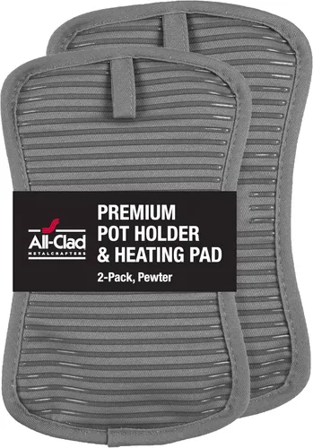 Vista 20 de All-Clad Soporte Premium para Ollas y Almohadilla Térmica: Resistente al Calor hasta 500 Grados - 100% Algodón, Almohadilla Térmica de 10"x6.25