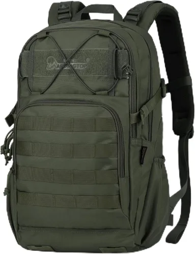 Vista 10 de Mardingtop - Mochila táctica Molle de 28L para senderismo, camping, Negro