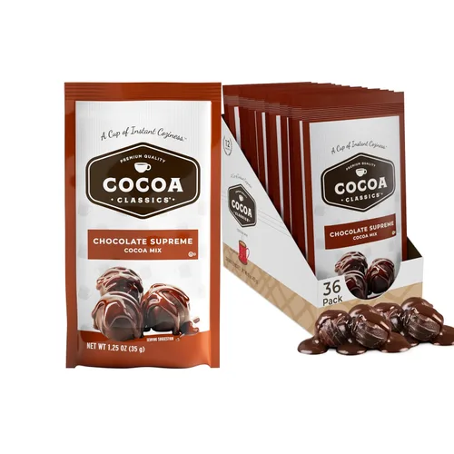 Vista 8 de Cocoa Classics Mezcla de Cacao Ártico Blanco, Chocolate Caliente, Hecho con Leche Sin Grasa, Solo Agrega Agua Caliente, Prepara Cacao Caliente
