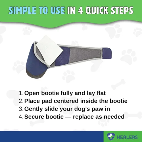 Vista 4 de HEALERS PetCare - Vendajes de gasa para botines de perro Protege las patas de los perros, XS, gasa para botas