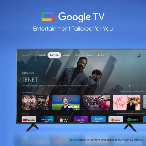 Vista 8 de Hisense - Televisión Smart 43A6H serie A6, de 43 pulgadas, con resolución 4K UHD, con Google TV, control remoto de voz, Dolby Vision HDR, DTS
