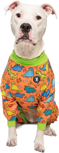 Vista 19 de Pittie Clothing Pijamas para Perro Pit Bull – Mameluco para Perro de Cobertura Completa, Ropa de Pijama Suave para Razas Medianas, Grandes, XL y XXL