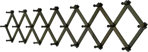 Vista 34 de SKOLOO Perchero de pared para sombreros con 14 ganchos, paquete de 2, de madera maciza, moderno, perchero de pared expandible para abrigos, Blanco