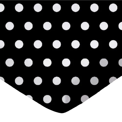 Vista 8 de SheetWorld - Sábana bajera ajustable de 100 % algodón percal, para jugar Joovy 38 x 38 pulgadas, círculos de colores, negro, fabricada en Estados