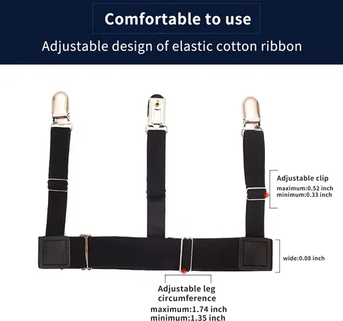 Vista 5 de Bexicsea Mens Shirt Stays for Shirt Tuckers.