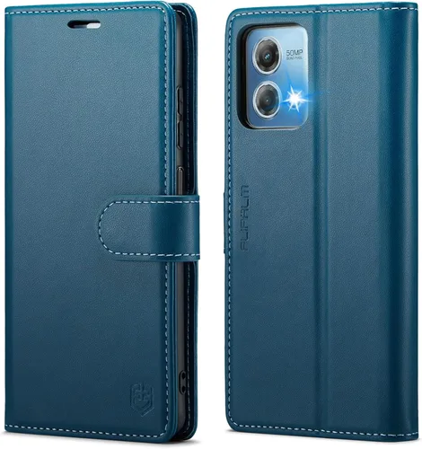 Vista 11 de FLIPALM Funda tipo cartera para Moto G Stylus 5G 2023, con bloqueo RFID, tarjetero y función atril, de piel sintética, funda protectora a prueba