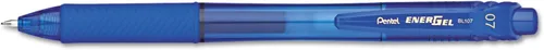 Pentel Knock Bolígrafo de gel Energel X, punta triagle regular de 0.028 in, tinta azul (BL107-C)