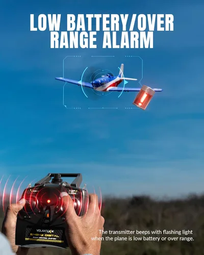 Vista 6 de VOLANTEXRC RC Avión P51D Mustang de 4 canales, avión de control remoto de combate RTF con giroscopio de 6 ejes, 3 modos, fácil de volar, avión