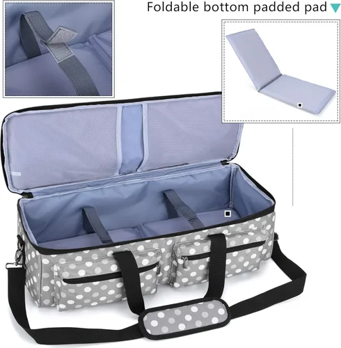 Vista 3 de Bolsa de transporte LUXJA compatible con Cricut Explore Air y Maker, bolsa compatible con Cricut Explore Air, Silhouette Cameo 4 y suministros
