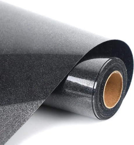 Vista 9 de Rollos de vinilo termotransferible negro HTV de 30,5 cm por 1,5 metros, para planchar DIY para playera, fácil de cortar y retirar para diseños