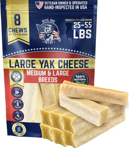 Vista 13 de Devil Dog Pet Co. Himalayan Yak Cheese - Masticables para perros, pequeños, paquete de 4, 100% naturales y saludables, sin lactosa, golosinas