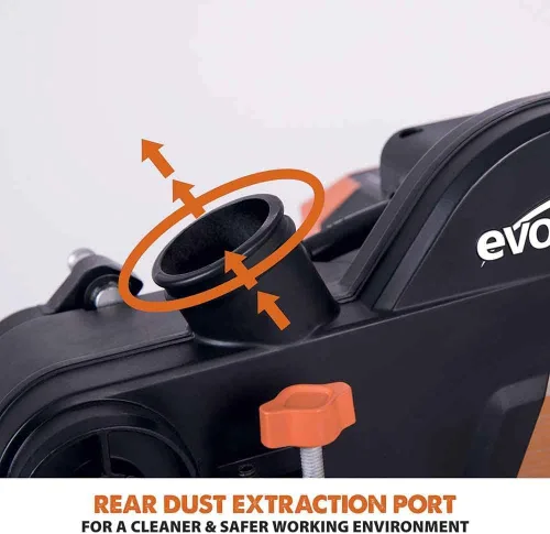 Vista 14 de Evolution Power Tools R255SMS - Sierra ingletadora deslizante de 10 pulgadas, multimaterial, multiusos, corta metal, plástico, madera y más