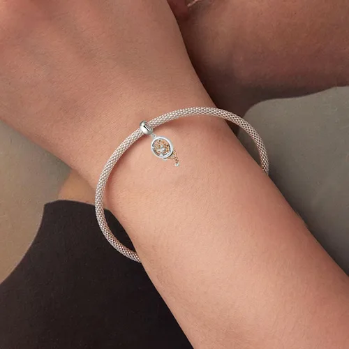 Vista 4 de Abalorio de plata de ley 925 con diseño de gato para mascotas, amuleto de la suerte, para pulsera Pandora, Plata esterlina, plata de ley