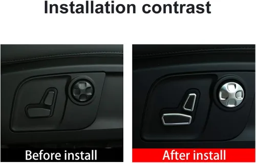 Vista 2 de Cubierta de botón de ajuste de asiento de coche cromada ABS para Alfa Romeo Giulia Stelvio 2017-2020