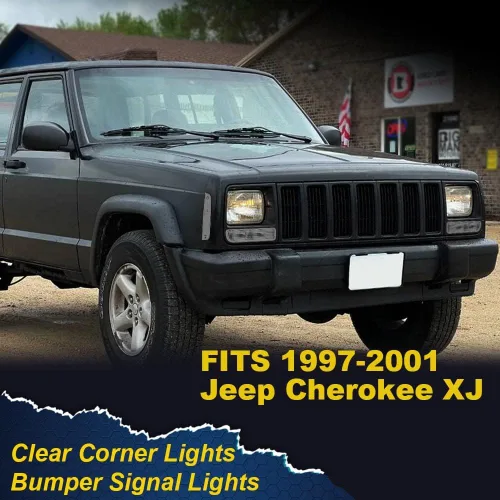 Vista 7 de G-PLUS Luces de esquina y luces de señal de parachoques compatibles con Jeep Cherokee XJ 1997-2001, 4 piezas
