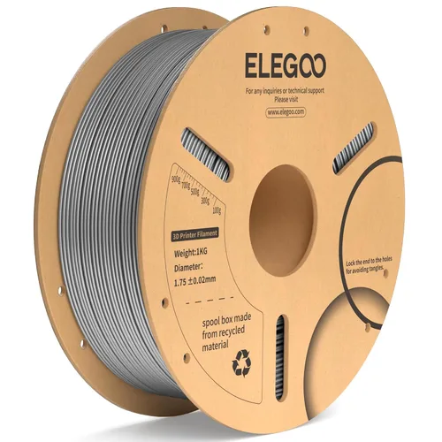 Vista 23 de ELEGOO Paquete de filamento PLA Plus negro 10KG, filamento para impresora 3D PLA+ resistente de 1.75mm precisión dimensional +/- 0.02mm, paquete