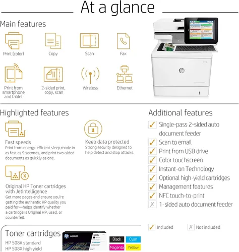 Vista 6 de HP Color LaserJet Ent Flow MFP M577z Prntr: US/CA/LA (renovado)