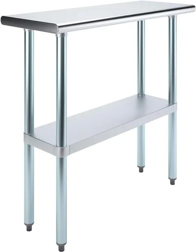 Vista 10 de Mesa de trabajo de acero inoxidable, mesa de metal