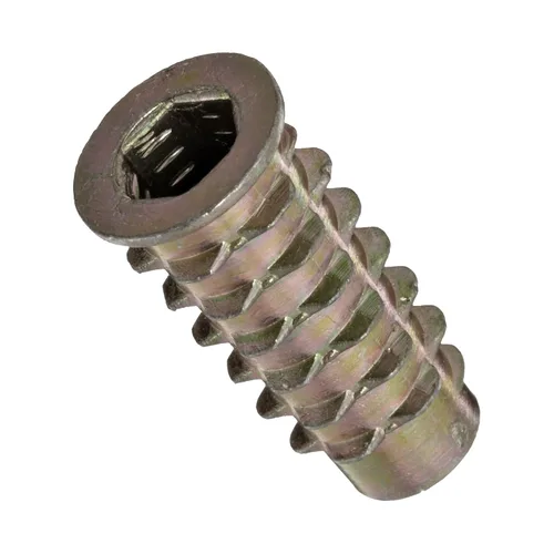 Vista 8 de E-Z LOK Inserto roscado para madera blanda, insertos de rosca hexagonal de zinc 10-32 roscas internas, 0.394 pulgadas de longitud, paquete de 50