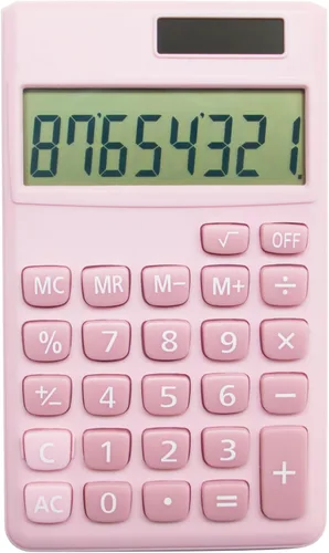 Vista 12 de Calculadoras básicas estándar pequeñas calculadoras digitales de escritorio con pantalla LCD de 8 dígitos, batería, energía solar, calculadora