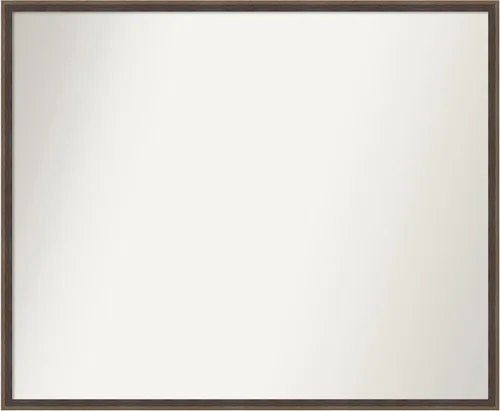 Vista 57 de Amanti Art Brown Wall & Bathroom Mirror for Over Sink, 27x33 Large Mirror