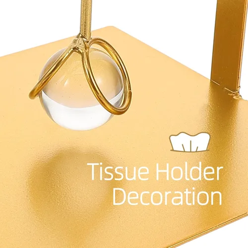 Vista 8 de UPKOCH Metal Napkin Holder for Tabletop, Rustic Paper Tissue Holder with Gold Finish, Square Design Napkin Dispenser for Kitchen, Dining Room