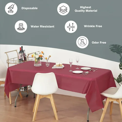 Vista 2 de Evershine - Mantel de plástico resistente (reutilizable, 12 unidades)