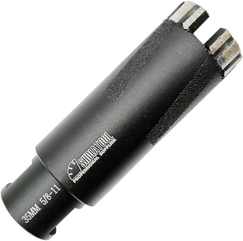 SHDIATOOL - Brocas de núcleo de diamante de 1-3/8 pulgadas para piedra dura, hormigón, mármol, granito, ladrillo, soldado con autógena por láser,