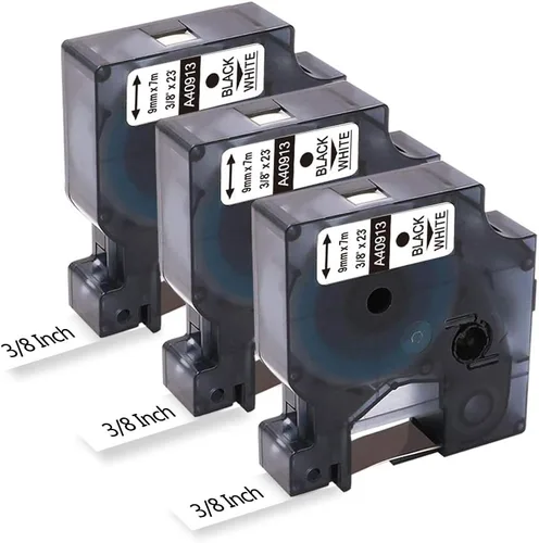 Vista 17 de Freshworld 3-Pack Replace for Dymo D1 Label Tape Clear 1/2'' 45010 Compatible with Dymo Label Maker Refills Black on Clear for Labelmanager 160 210D