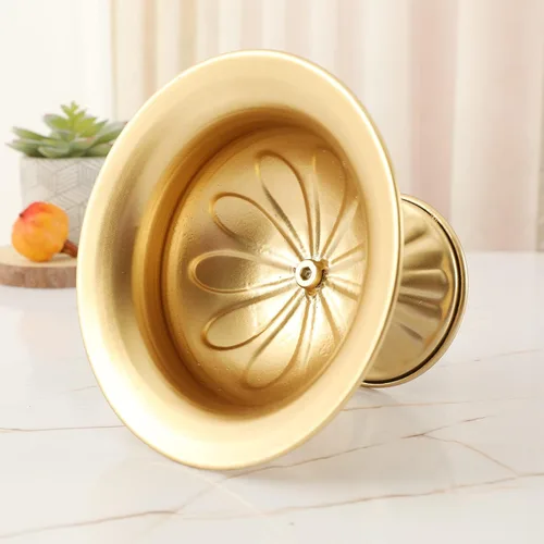 Vista 4 de 8 Piezas Jarrones Dorados para Centros de Mesa, 4.72in Centros de Mesa para Mesa Arreglo Floral de Tamaño Mini Maceta Urna de Metal para Cumpleaños