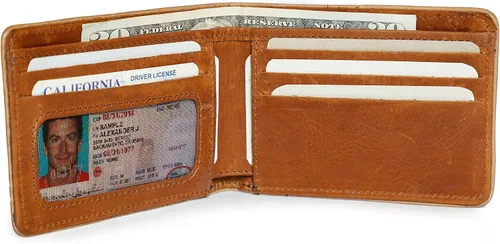 Vista 7 de VELEZ Carteras de cuero genuino para hombre Azul Vintage