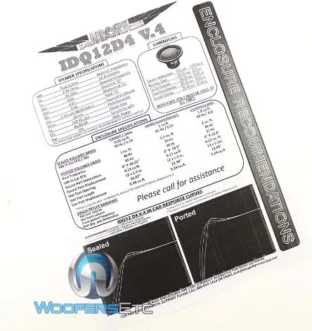 Vista 6 de IDQ12 V.4 D4 - Subwoofer Image Dynamics de 12 pulgadas, 1500 W, pico dual, 4 ohmios, serie IDQ V.4