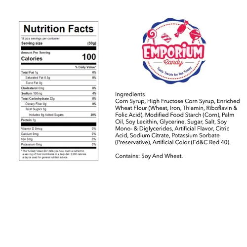 Vista 2 de Bocados de regaliz de cereza: 2 libras de masticables frescos y deliciosos masticables de regaliz rojo sabroso