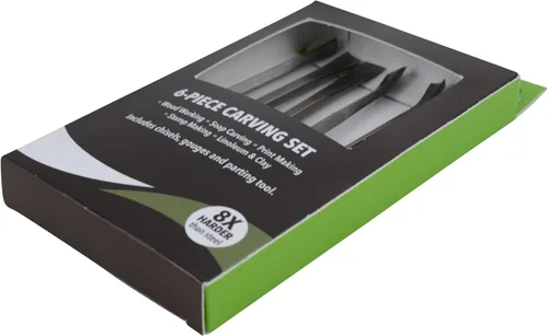 Vista 7 de Westcott CarboTitanium - Herramientas para tallar madera, tallado de jabón, impresión impresa, escultura de arcilla, juego de 3 piezas