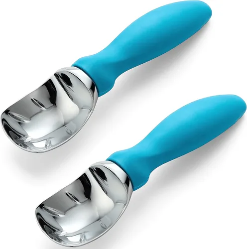 Vista 38 de Spring Chef - Cuchara para helado con mango suave, profesional, fuerte y resistente, utensilio de cocina de primera calidad para masa de galletas