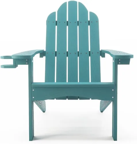 Vista 103 de LUE BONA HDPS Sillas Adirondack de 2, Silla para Hoguera al Aire Libre, Resistente a la Intemperie con Portavasos, Silla Moderna de Plástico