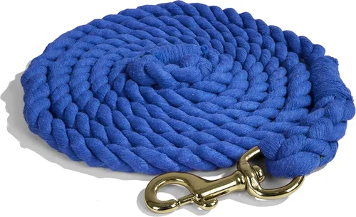 Vista 4 de Intrepid International Horse Tack - Cuerda de algodón resistente para caballos, con cierre de gatillo de latón duradero, se fija al cabestro