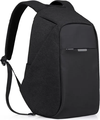 Vista 7 de Mochila de viaje antirrobo portátil, mochila para laptop con puerto de carga USB., Gris oscuro