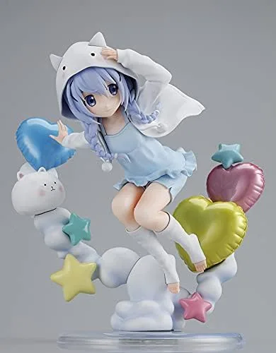 Vista 3 de Sol International is The Order a Rabbit Bloom Chino (Tippy Hoodie Ver.) Figura de PVC a escala 16, multicolor