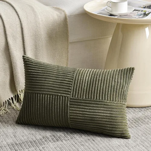 Vista 62 de Fancy Homi Fundas de almohada decorativas lumbares de color amarillo mostaza de 12 x 20 pulgadas para sala de estar, sofá cama, estilo rústico