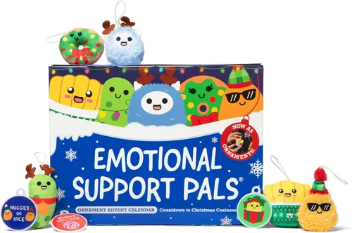 Calendario de Adviento de apoyo emocional de Relatable, incluye mini juguetes de peluche y adornos, divertido y relleno de calcetines para seres