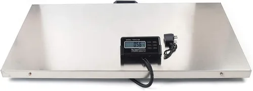 Vista 2 de Báscula digital de ganado de plataforma grande de 440 libras con pantalla LCD Postal Heavy Duty Parcel Scale Escala de peso de acero inoxidable