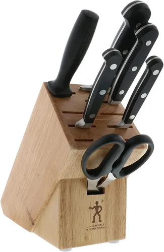 HENCKELS Juego de cuchillos clásicos de 7 piezas, cuchillo de chef, cuchillo de pan, ingeniería alemana informado por más de 100 años de maestría