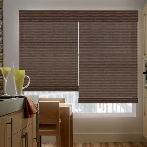 Vista 3 de LETAU Persianas enrollables de madera sin cordón para ventana, cortinas de bambú con filtro de luz para interiores, hogar, oficina, cocina, patrón 10