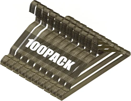 Vista 21 de SPECILITE Perchas de Alambre Paquete de 50, Perchas de Alambre de Metal para Ropa a Granel para Abrigos, Perchas de Metal que Ahorran Espacio