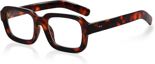 Lentes cuadrados retro para mujeres y hombres, anteojos gruesos rectangulares de luz azul, anteojos gruesos estilo de los años 90