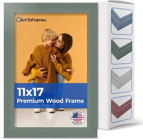 Vista 65 de Marco profundo de madera vincapervinca para fotografía 1.5 pulgadas de ancho.