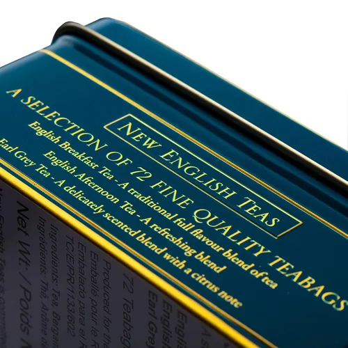 Vista 2 de New English Teas Song Thrush & Berries - Lata de té con 72 bolsitas de té inglesas surtidas