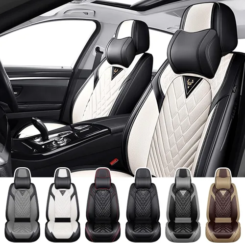 Vista 11 de Fundas de asiento de automóvil para Nissan Murano 2003-2026, juego completo de fundas de asiento de cuero de napa impermeables, protector de asiento